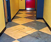VCT flooring with blisters